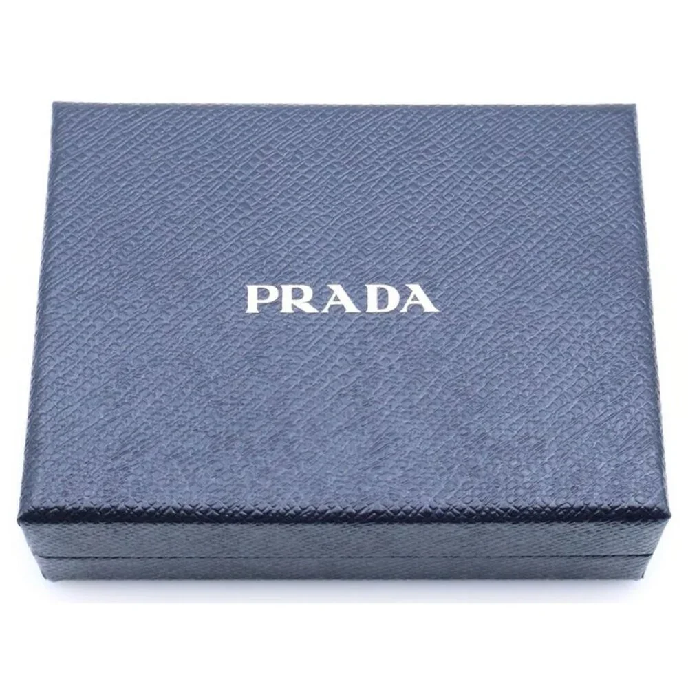 Prada Saffiano Trifold Wallet Aqua Leather Green - Picture 6 of 6